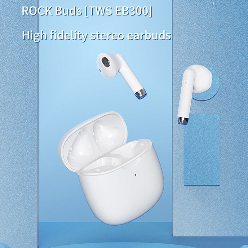 ROCK EB300 Wireless Bluetooth Earphones Ergonomic Design TWS Sports Running Headset with 320mAh Charging Case ROCK EB300 Wireless Bluetooth Earphones Ergonomic Design TWS Sports Running Headset with 320mAh Charging Case